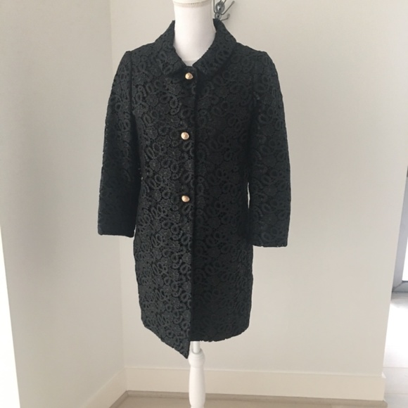 KATE SPADE FRANNY 3/4 SLEEVE ALLOVER LACE COAT SIZE 0 - Picture 3 of 11